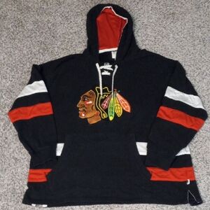 CCM Black and Red Hooded Sweater with Embroidered Logo